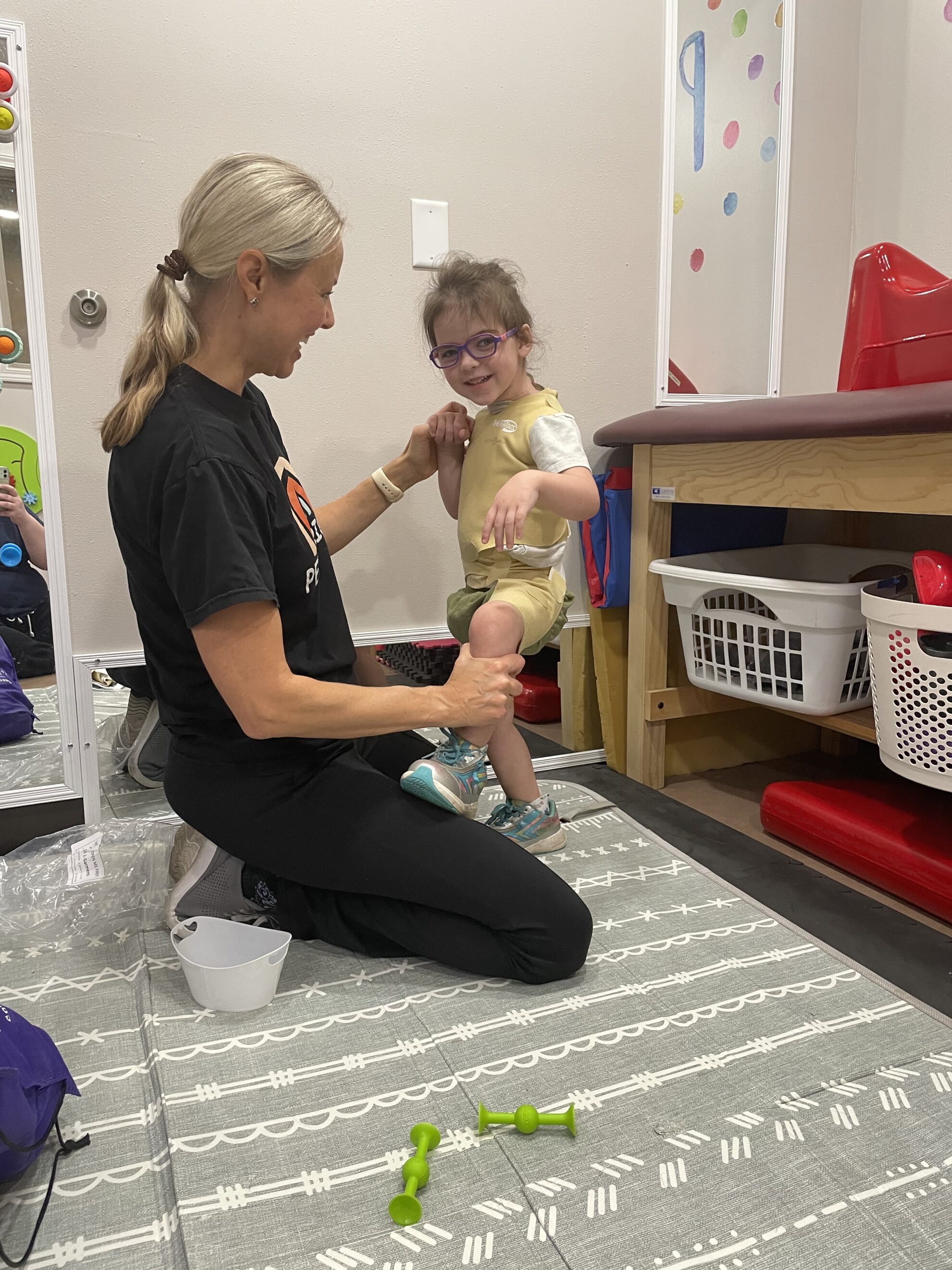 Physical therapy session